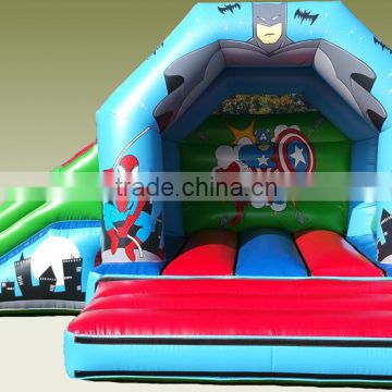 Customsized inflatable colorful combo castle with slide for kids