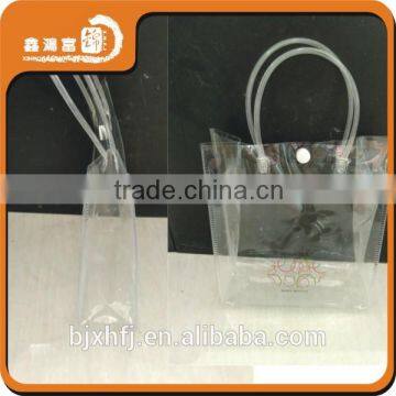 custom made packaging shoe clear pvc bag with snap closure