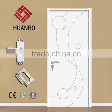 Cheap price interior mdf pvc laminated doors for bathroom