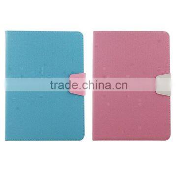 Classical Design Contrast Color Leather Wallet Case For iPad Air