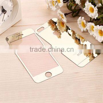 for iPhone 6 Mirror Tempered Glass Screen Protector, Colorful Mirror Chrome Screen Protector Front and Back for iphone 6