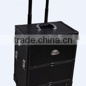 high grade cosmetic aluminum rolling case XB-CS758