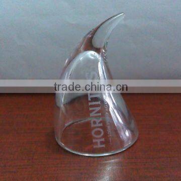 ox horn shaped shot glass