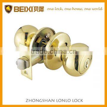 Tulip tubular iron polish brass bathroom privacy door locks set