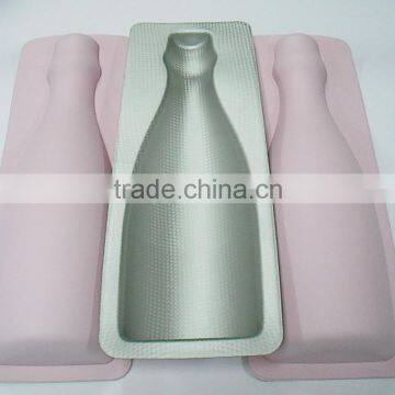 GC----Produce Dongguan Pink leather EVA beer bottle case/bag