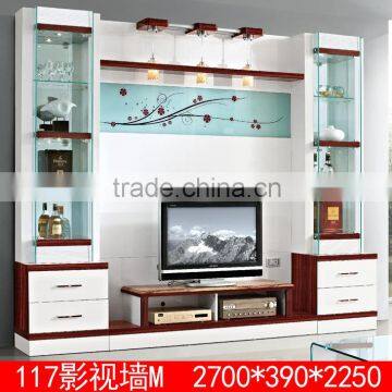 Wooden Lcd tv Wall Cabinet Design From China Factory