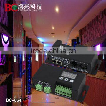 BC-854 Support RJ 45 port DC12-24V 4 Channels rgbw dmx512 decoder