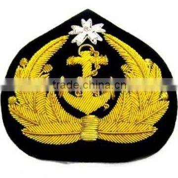Hand Embroidered Bullion Wire Badges / Navy Badges