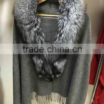 christmas fashion mink and fox fur shawl SH4