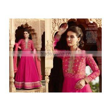 Astounding Magenta Georgette Designer Anarkali Suit/Designer Anarkali Suits