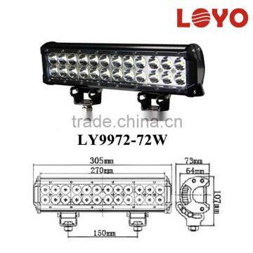 100% Factory Price 72w 12inch Led Bar Light,4WD Led Light Bar