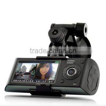 X3000 dual lens vehicle car camera dvr video recorder gps