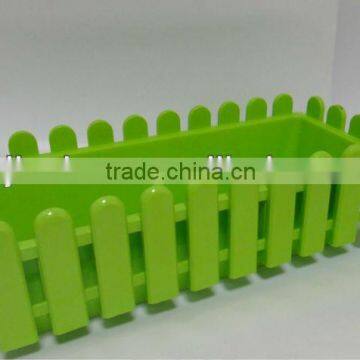 green plastic planters