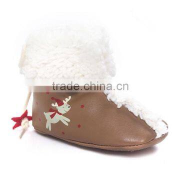 High quality foreign trade winter boots wholesale baby warm shoes Brown Christmas shoes