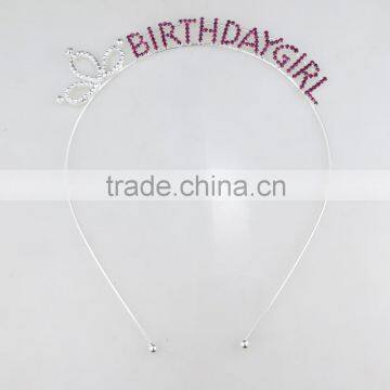 Newest design birthday girl headband fashion