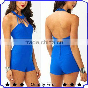 stretchy sexy rompers with caged sweetheart neckline ladies fashion pants