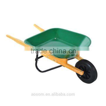 Outsunny Child Size Kid's Metal Wheelbarrow - Green