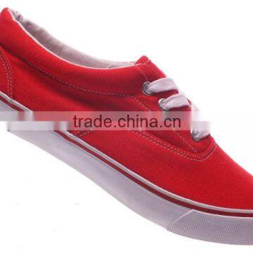 Trendy red womens canvas sneakers with lace