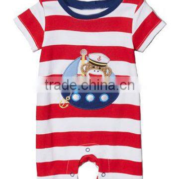 New Summer Style Baby Boys Clothes Casual Short-sleeved Navy Pirate Romper Jumpsuits Newborn Baby Clothing photo-4