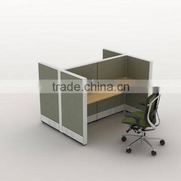 2 seats office furniture world with fabric partition (T8-Series)