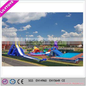 Supply inflatable water park equipment, outdoor frame pool park for sale