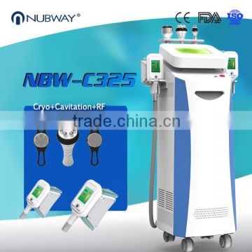 3 years warranty Cryolipolysis, Cavitation, RF in one 5 treatment handles fat freezing device