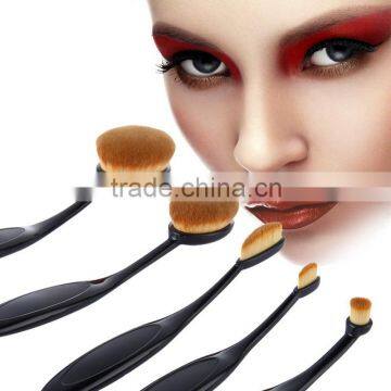 10 Pieces Soft Oval Toothbrush Foundation Blush Cosmetic Makeup Brush Sets