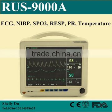 CE&ISO Hot Sale Hospital and Clinic Use Multi-Parameter Patient Monitor with Printer/Thermal Recorder and ETCO2 RPM-9000A-Shelly