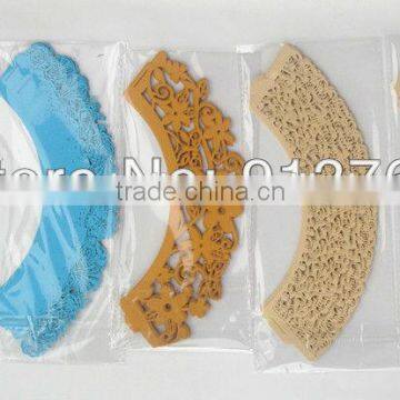 Laser Cut Hollow Out Pearl Party Greaseproof Paper Lace Paper Wedding Gift Cupcake Wrappers photo-1