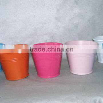 colorful coated Iron flower pot