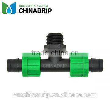 Drip irrigation Drip tape irrigation Male Threaded Tee drip line