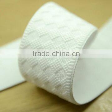 Wide Jacquard Elastic,Waistband Elastic,Sewing Elastic, 2 inch 50mm White