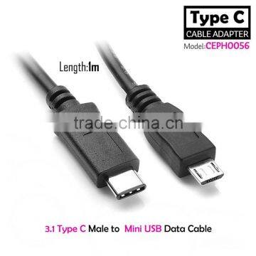 1M USB 3.1 C Type C connector Male to Micro USB male Data Cable for tablet&smart phone