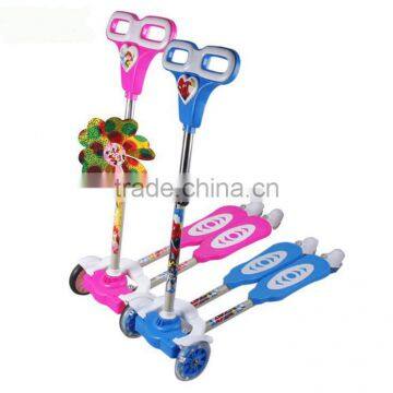 Flashing Wehel Frog Scooter With Double Pedal Four Wheel Scooterl Children Scooter photo-4