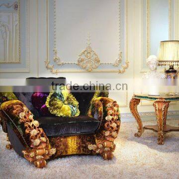 Fabulous French New Design Rococo Rose Vivid Wooden Carving Living Room Furniture Sofa Set photo-3