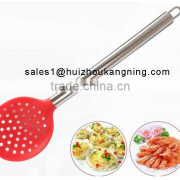 Stainless Steel & Silicone Cooking Utensil Set Spatula, Mixing & Slotted Spoon,Pasta Fork Server, Drainer photo-6