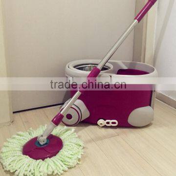 360 Rotation Magic Spin Mop With Twist Two Replacement Mop Heads Easy Hydrate Water photo-3