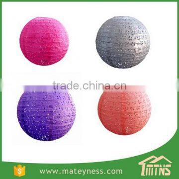 Eyelet Lace Look Paper Wedding Lanterns photo-3