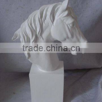 table decorative white horse head sculpture for horse festival