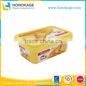 IML Plastic 250g Disposable Cheese Container,Small Rectangular Plastic Containers with Lids for Food