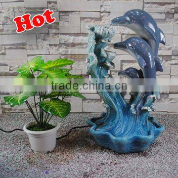 Garden Resin Dolphin Fountain