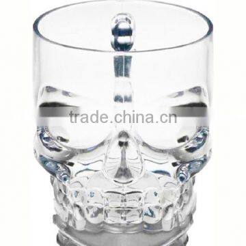 High Clear Skull Glass Mug Skull Beer Stein photo-6