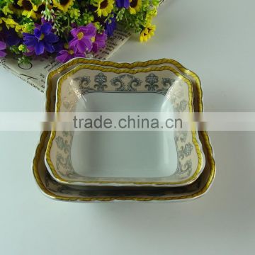 Hot sale porcelain sauce dish with gold decal, small sushi shi , cheap china dish for restaurant and home use in good quality