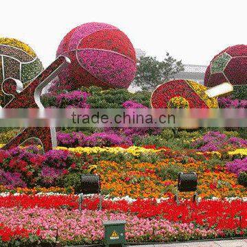 Flower pot bracket with big ball shaped planters