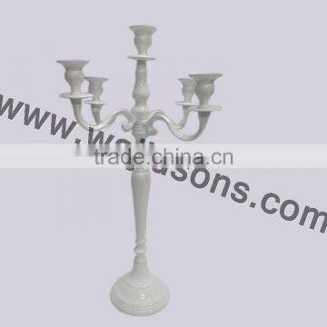 4 arm white candelabra 4 arm aluminum candle holder 4 arms candelabrum