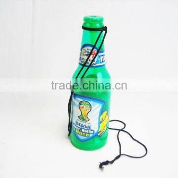 Wholesale beer bottle shaped soccer horn Plastic bottle horn