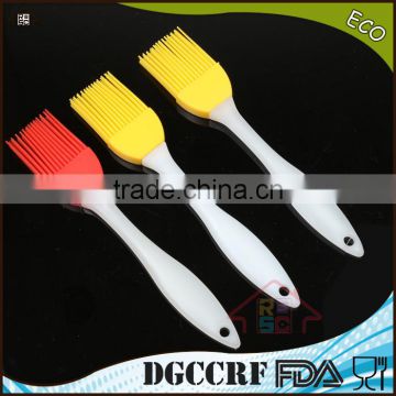 NBRSC colorful silicone BBQ brush set of 3 with plastic handle