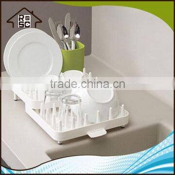 NBRSC Adjustable Plastic Dish Plate Drying Rack Kitchen Drainer Draining Holder Storage Tray photo-2