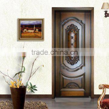 A-008 Natural solid wood interior modern wood door designs