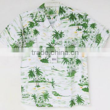 100% cotton men's hawaiian sets